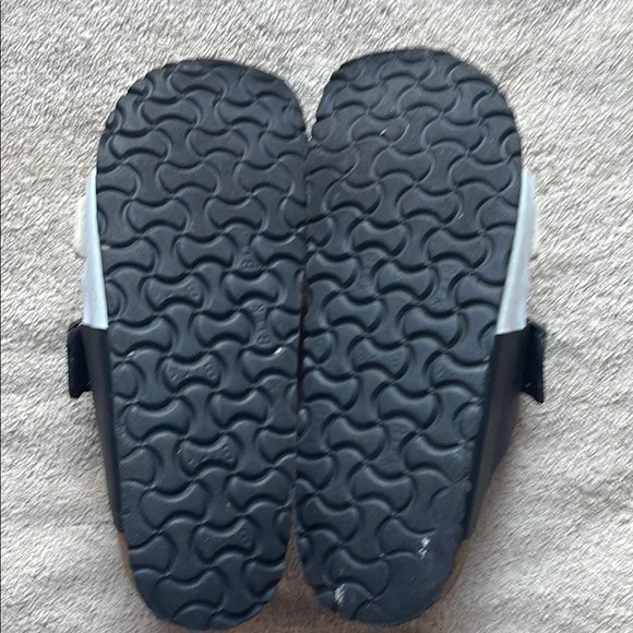Birkenstock 42 Black/White Slide Sandal - Picture 4 of 10